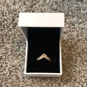 Pandora Princess Wishbone Ring